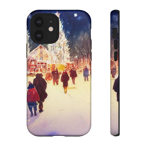 A Christmas Market in Denver Colorado - Impact Resistant Phone Case iPhone 12 Glossy